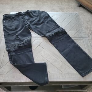 Kilogram Jeans Black Distressed Denim Cotton Spandex Stretch